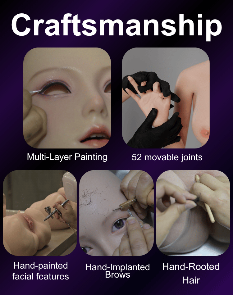 Fiona｜5ft3/163cm G-cup 100% Silicone Master Piece European Busty Blonde Sex Doll - Craftsmanship