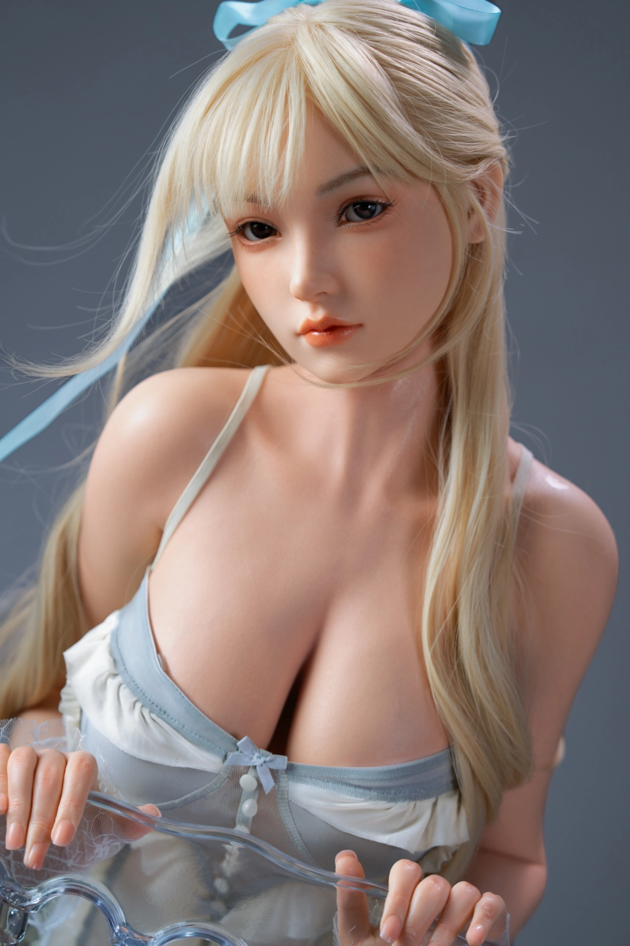 Elina｜5ft5/165cm D-cup 100% Silicone Master Piece Asian Curvy Blonde Sex Doll