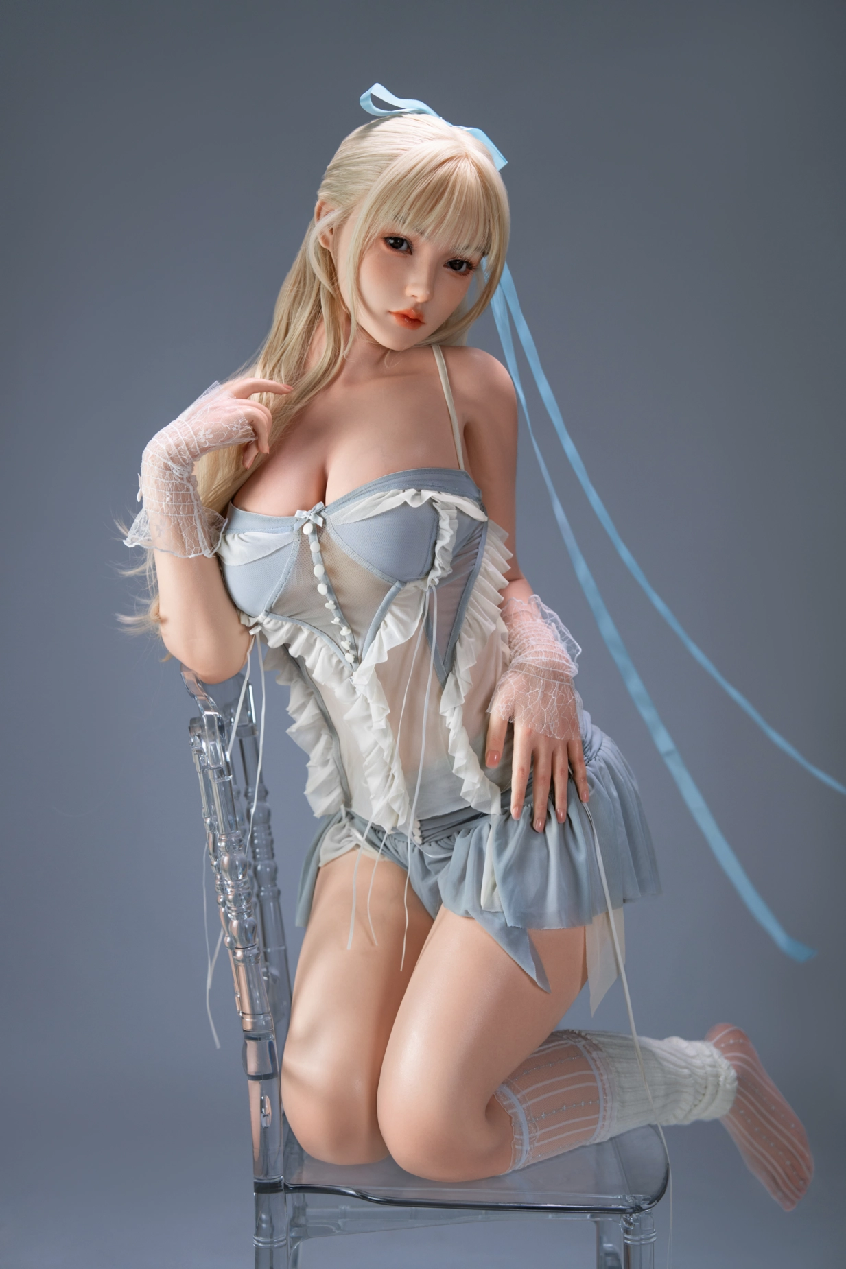 Elina｜5ft5/165cm D-cup 100% Silicone Master Piece Asian Curvy Blonde Sex Doll