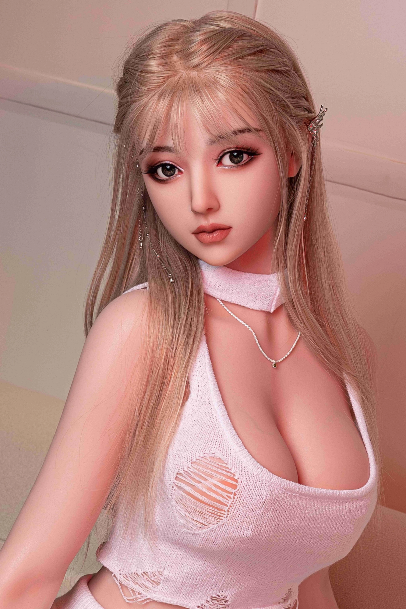 Evelyn｜5ft7/169cm E-cup 100% Silicone Signature Asian Curvy Blonde Sex Doll